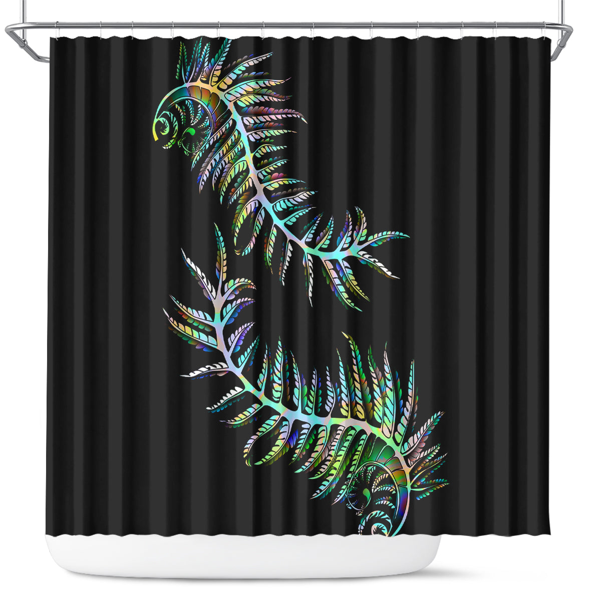 new-zealand-shower-curtain-aotearoa-silver-fern-mixed-papua-shell-green-vibe