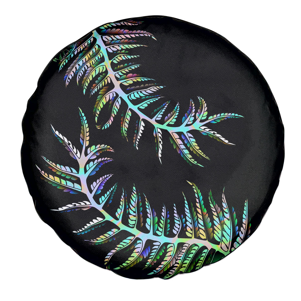 New Zealand Spare Tire Cover Aotearoa Silver Fern Mixed Papua Shell Green Vibe - Vibe Hoodie Shop