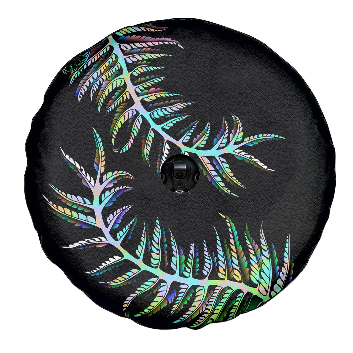 New Zealand Spare Tire Cover Aotearoa Silver Fern Mixed Papua Shell Green Vibe - Vibe Hoodie Shop