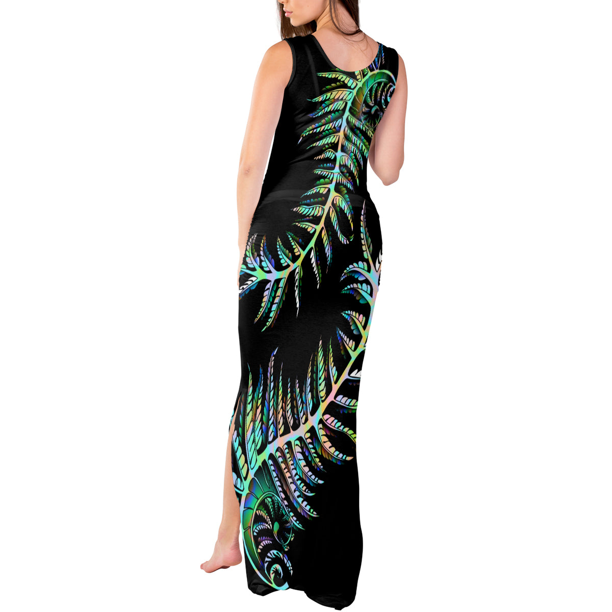 new-zealand-tank-maxi-dress-aotearoa-silver-fern-mixed-papua-shell-green-vibe