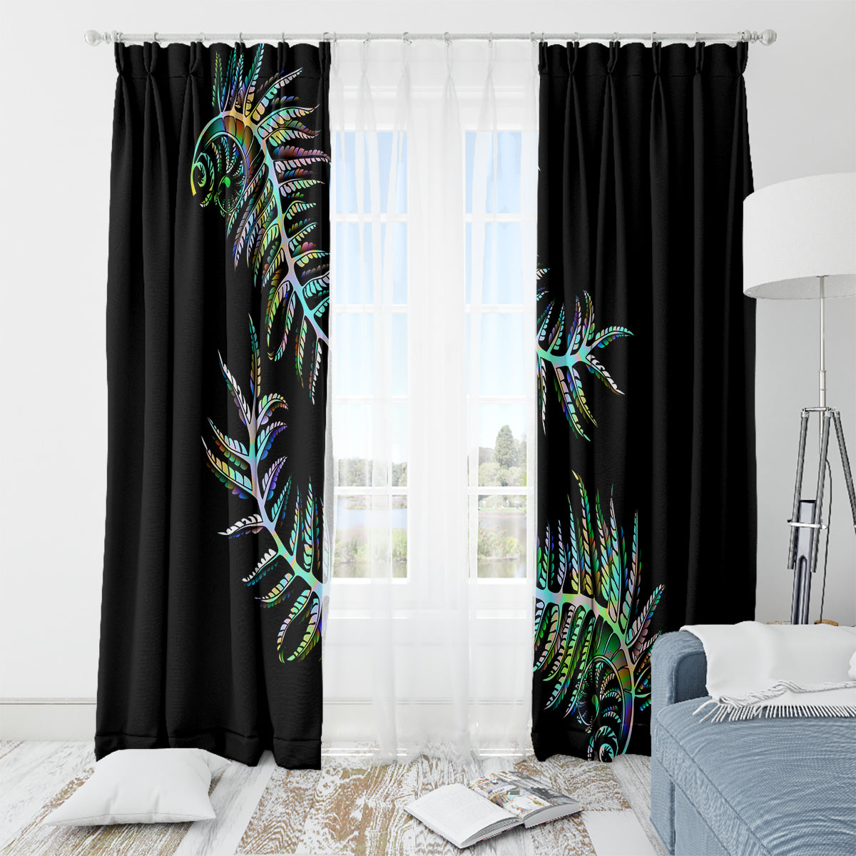 new-zealand-window-curtain-aotearoa-silver-fern-mixed-papua-shell-green-vibe