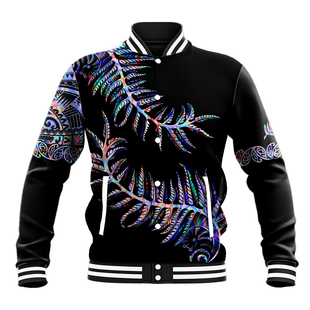 New Zealand Baseball Jacket Aotearoa Silver Fern Mixed Papua Shell Purple Vibe - Vibe Hoodie Shop