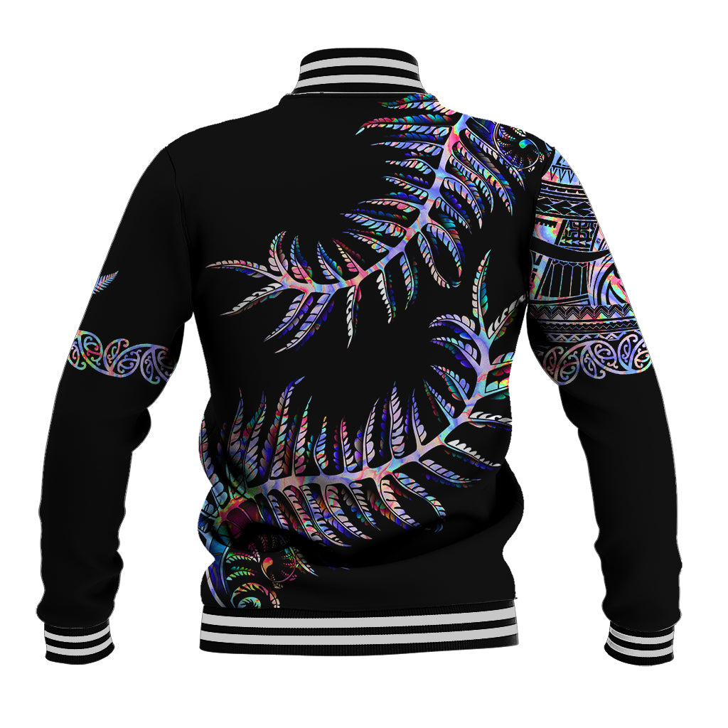 New Zealand Baseball Jacket Aotearoa Silver Fern Mixed Papua Shell Purple Vibe - Vibe Hoodie Shop