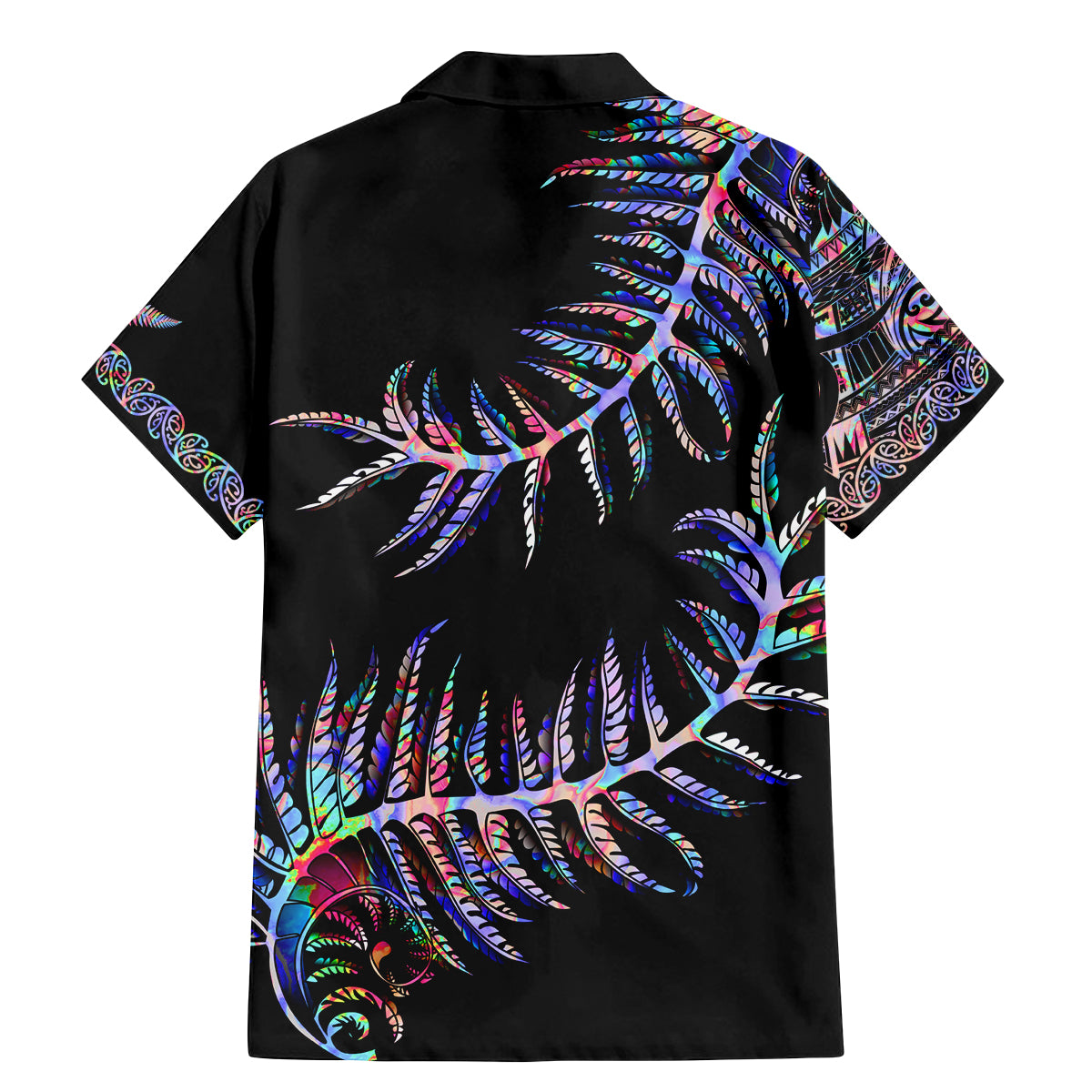 new-zealand-family-matching-mermaid-dress-and-hawaiian-shirt-aotearoa-silver-fern-mixed-papua-shell-purple-vibe