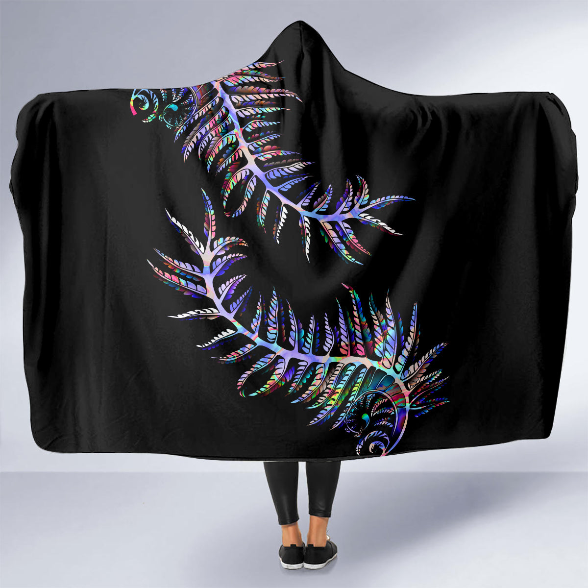 new-zealand-hooded-blanket-aotearoa-silver-fern-mixed-papua-shell-purple-vibe