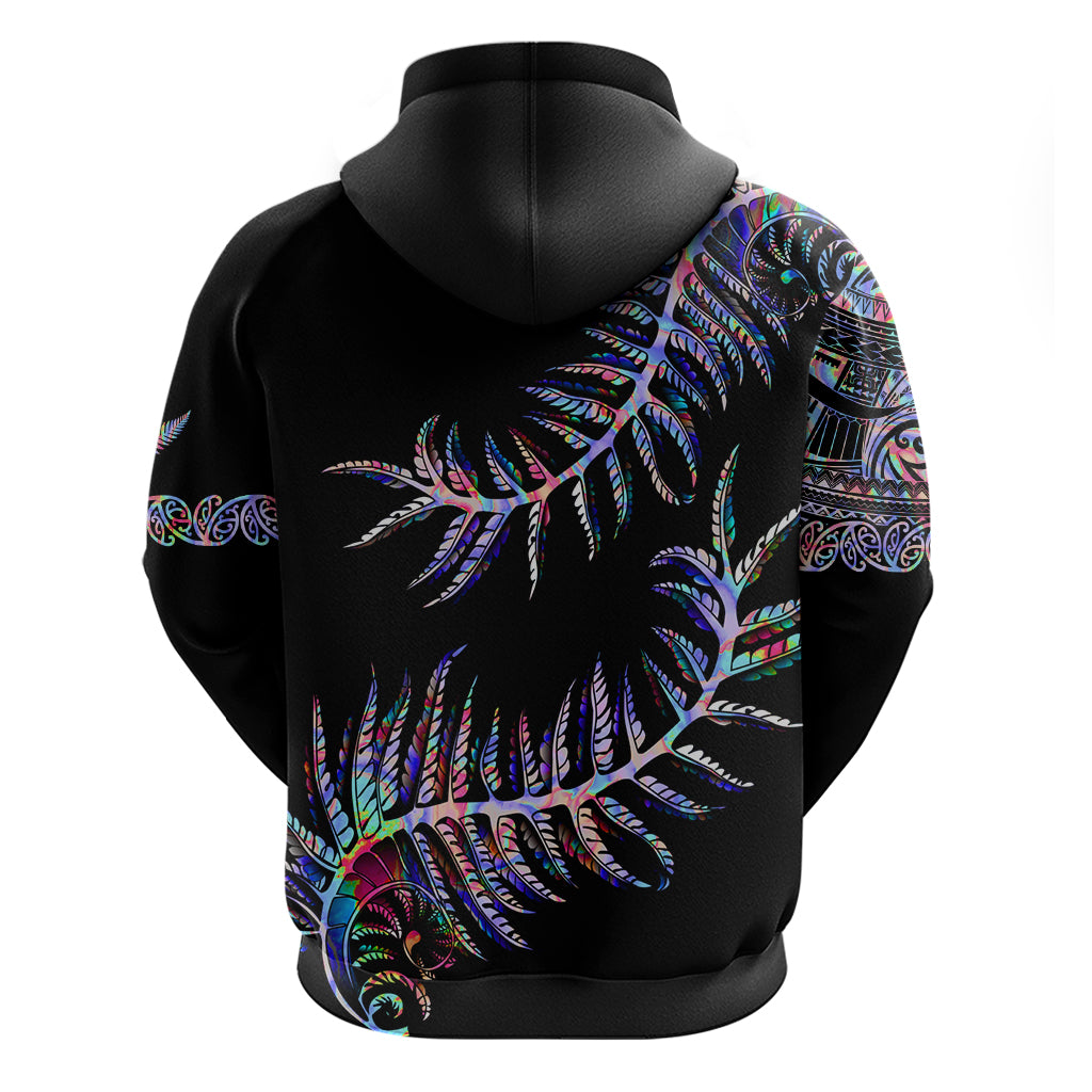 New Zealand Hoodie Aotearoa Silver Fern Mixed Papua Shell Purple Vibe LT9 - Vibe Hoodie Shop