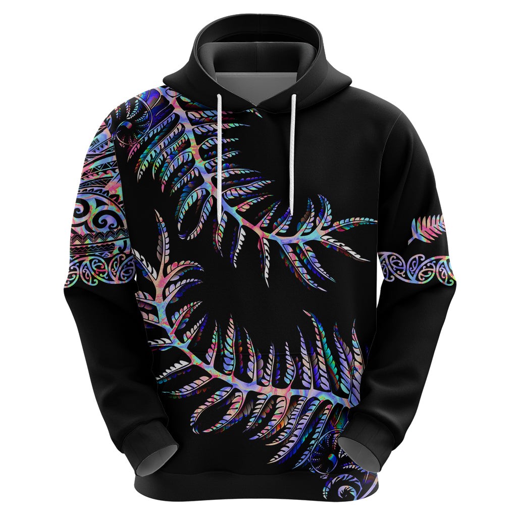 New Zealand Hoodie Aotearoa Silver Fern Mixed Papua Shell Purple Vibe LT9 - Vibe Hoodie Shop