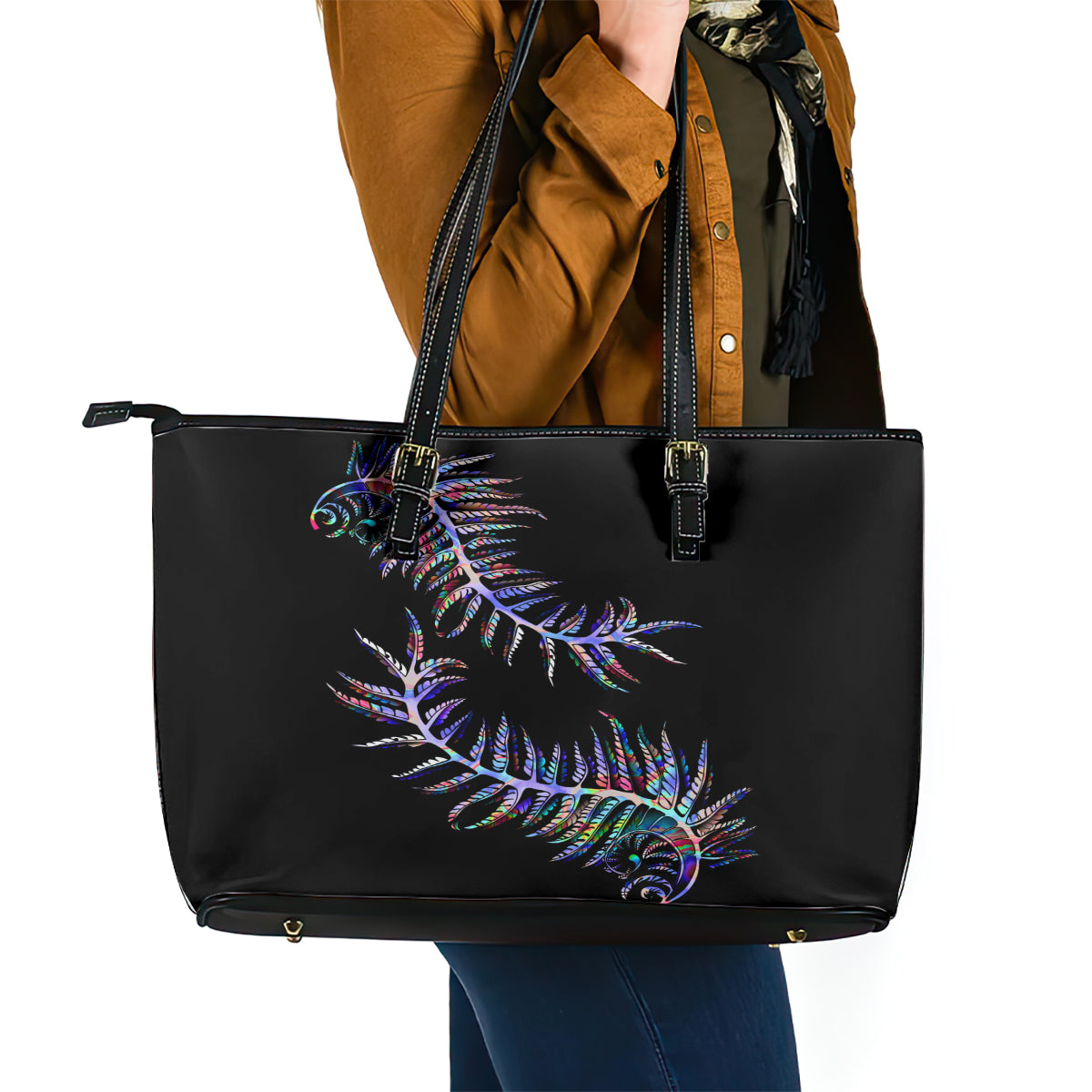 new-zealand-leather-tote-bag-aotearoa-silver-fern-mixed-papua-shell-purple-vibe