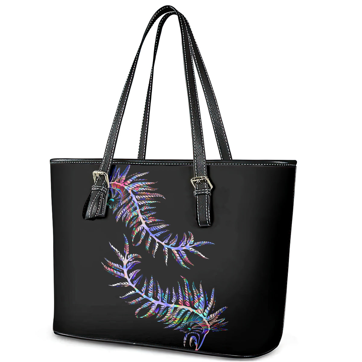 new-zealand-leather-tote-bag-aotearoa-silver-fern-mixed-papua-shell-purple-vibe