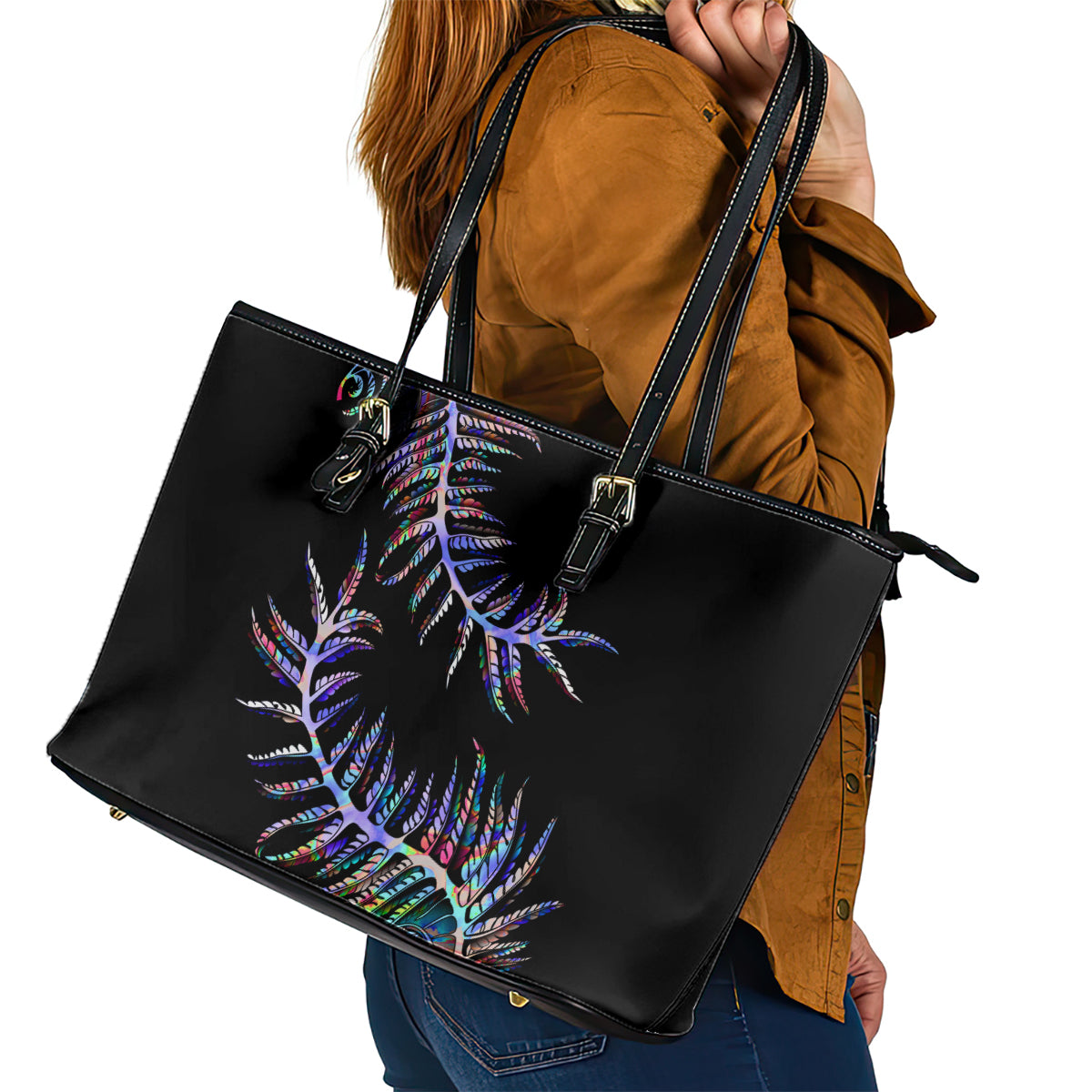 new-zealand-leather-tote-bag-aotearoa-silver-fern-mixed-papua-shell-purple-vibe