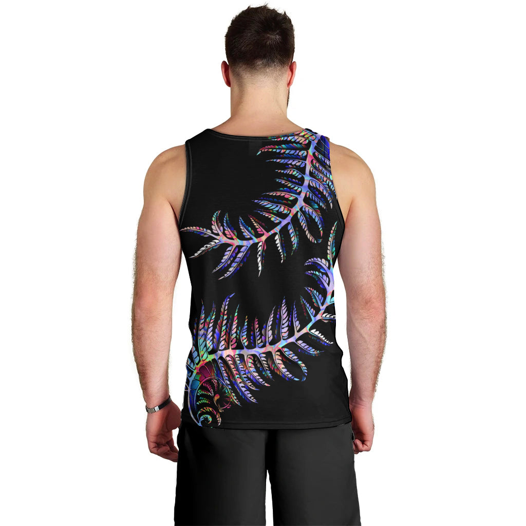 New Zealand Men Tank Top Aotearoa Silver Fern Mixed Papua Shell Purple Vibe - Vibe Hoodie Shop