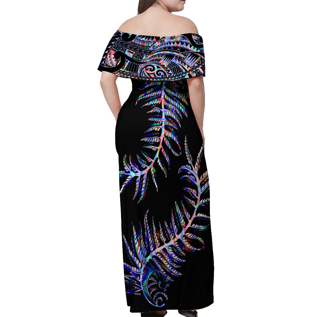 new-zealand-off-shoulder-maxi-dress-aotearoa-silver-fern-mixed-papua-shell-purple-vibe