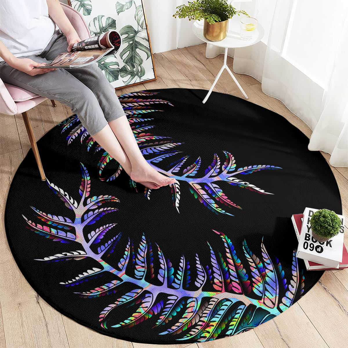 new-zealand-round-carpet-aotearoa-silver-fern-mixed-papua-shell-purple-vibe