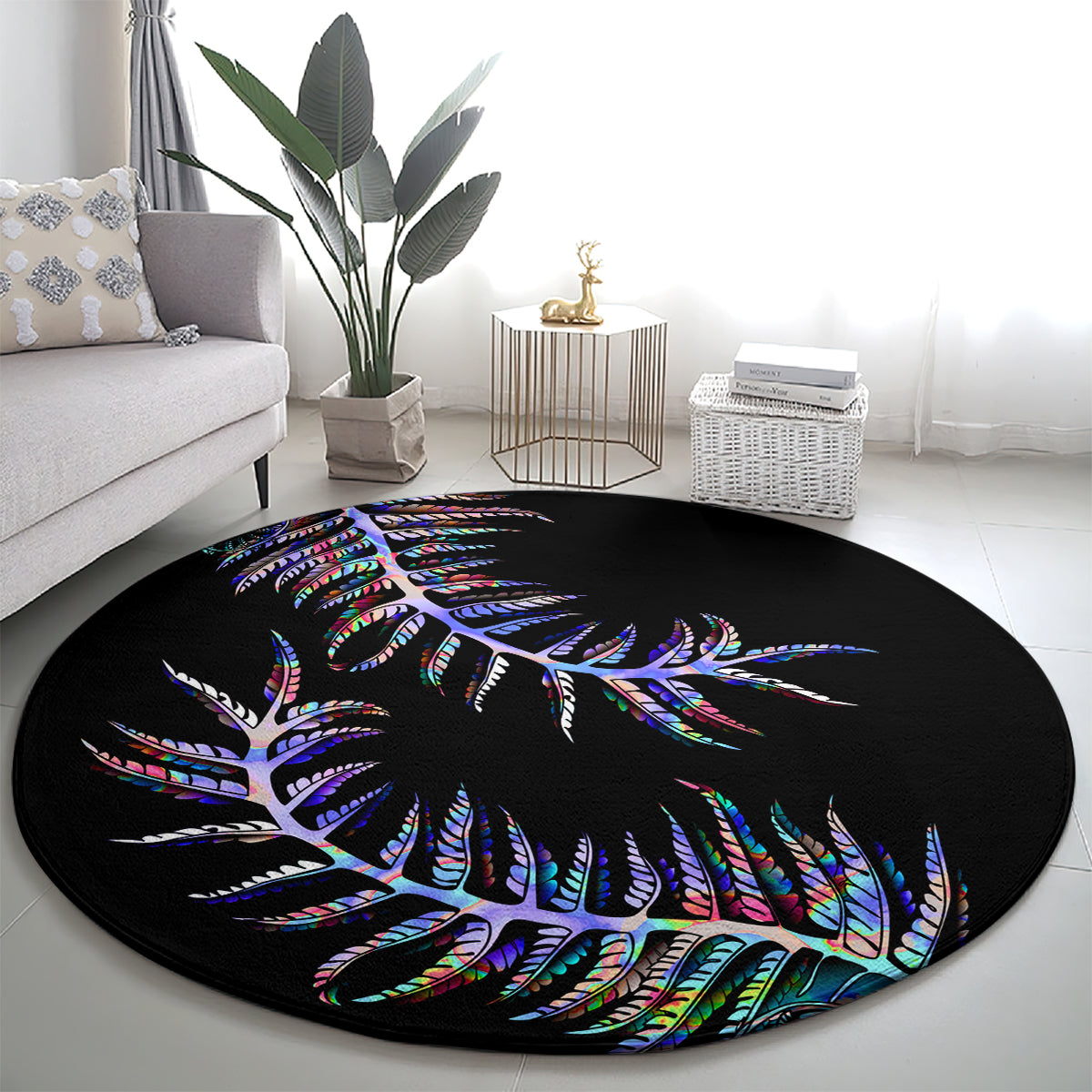 new-zealand-round-carpet-aotearoa-silver-fern-mixed-papua-shell-purple-vibe