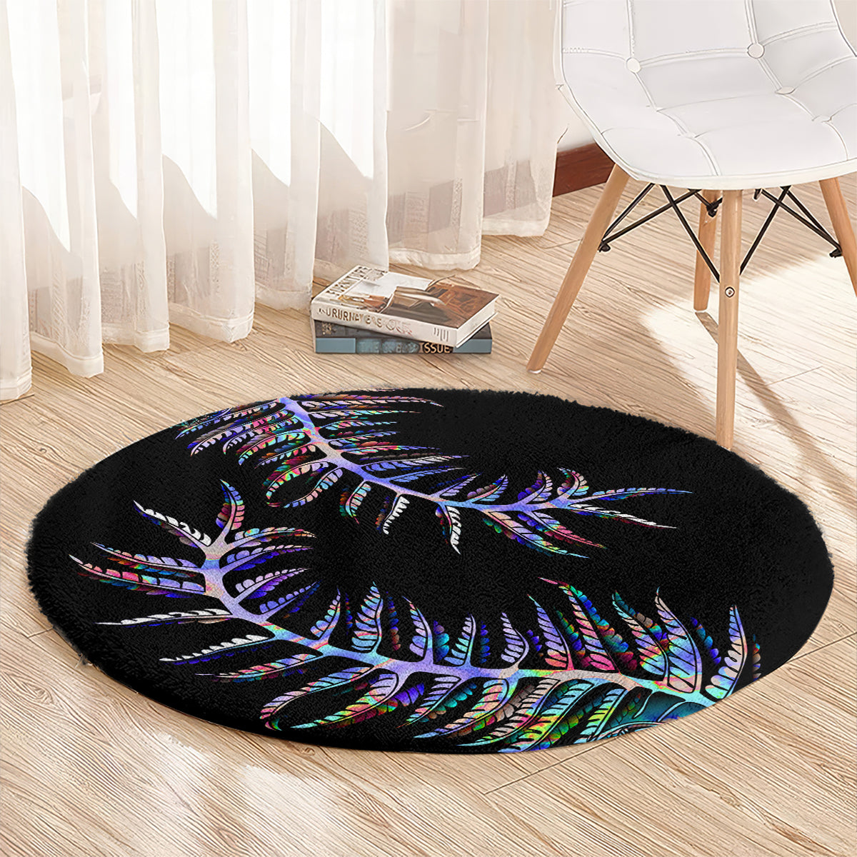 new-zealand-round-carpet-aotearoa-silver-fern-mixed-papua-shell-purple-vibe