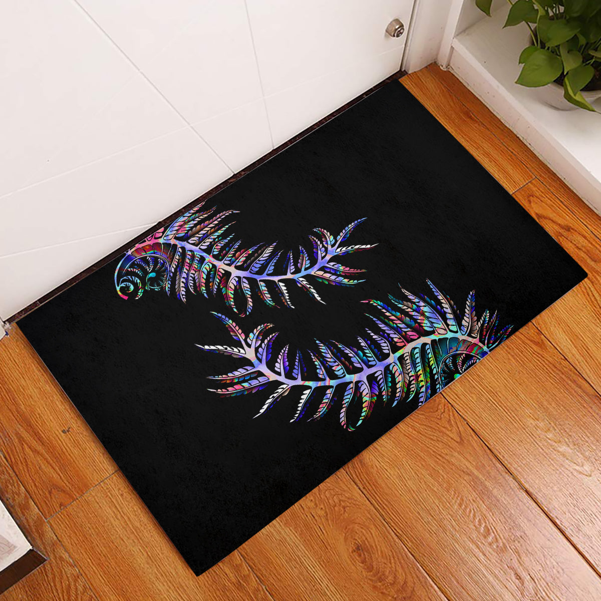 new-zealand-rubber-doormat-aotearoa-silver-fern-mixed-papua-shell-purple-vibe