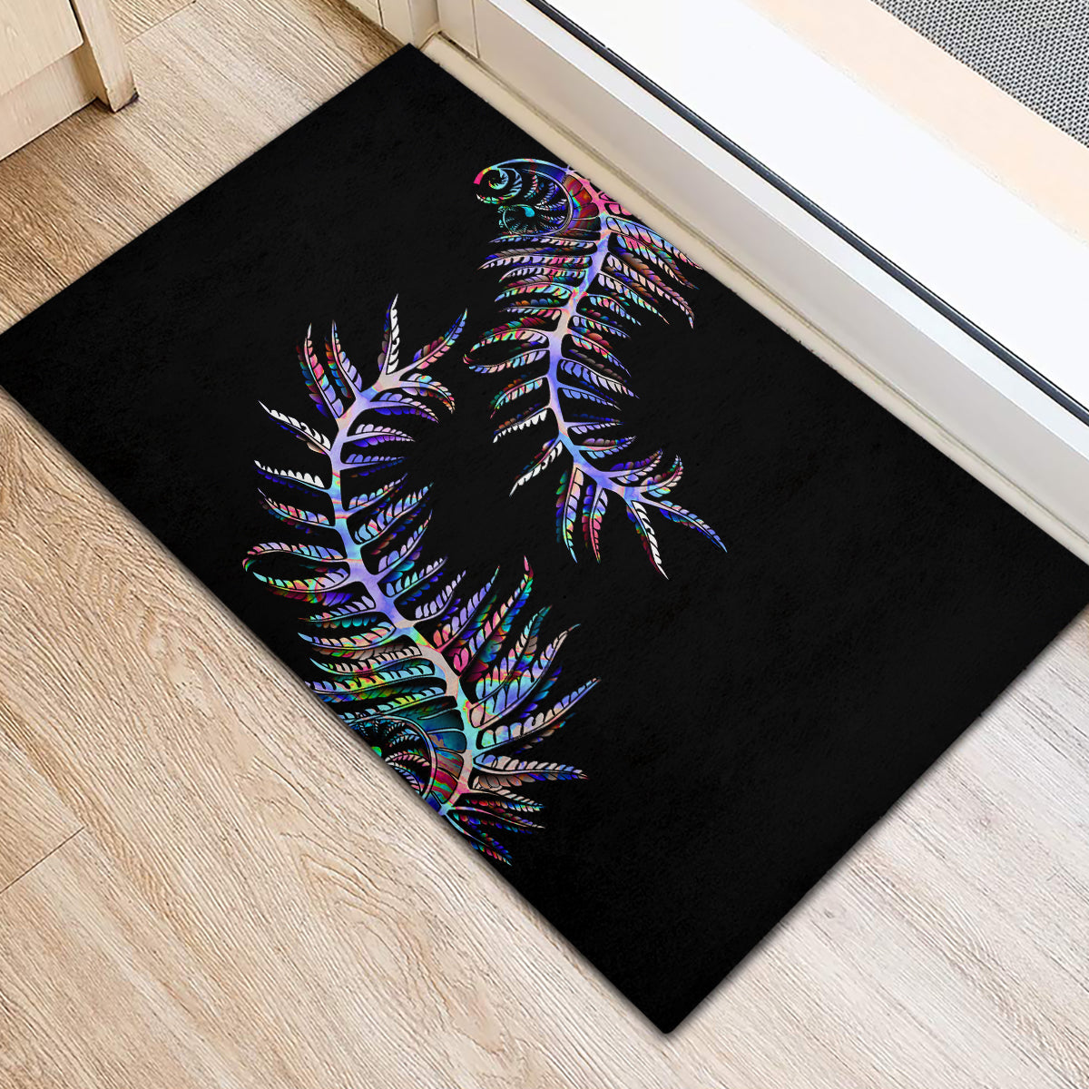 new-zealand-rubber-doormat-aotearoa-silver-fern-mixed-papua-shell-purple-vibe