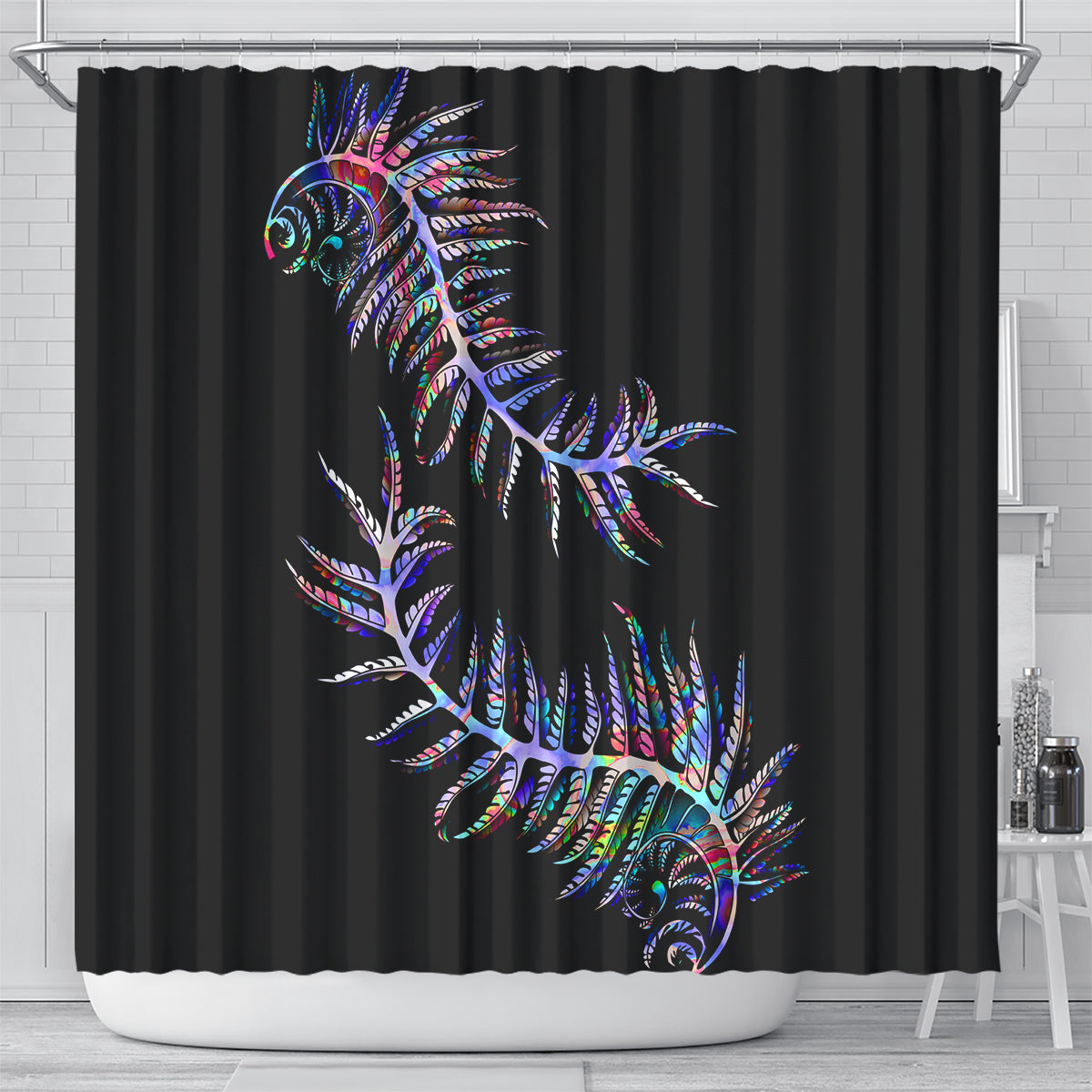 new-zealand-shower-curtain-aotearoa-silver-fern-mixed-papua-shell-purple-vibe