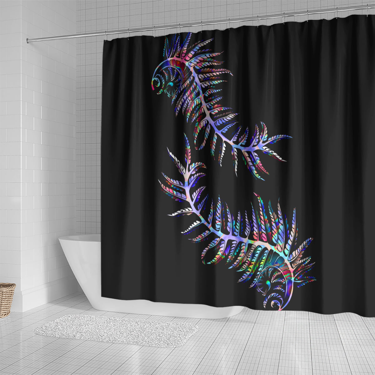 new-zealand-shower-curtain-aotearoa-silver-fern-mixed-papua-shell-purple-vibe