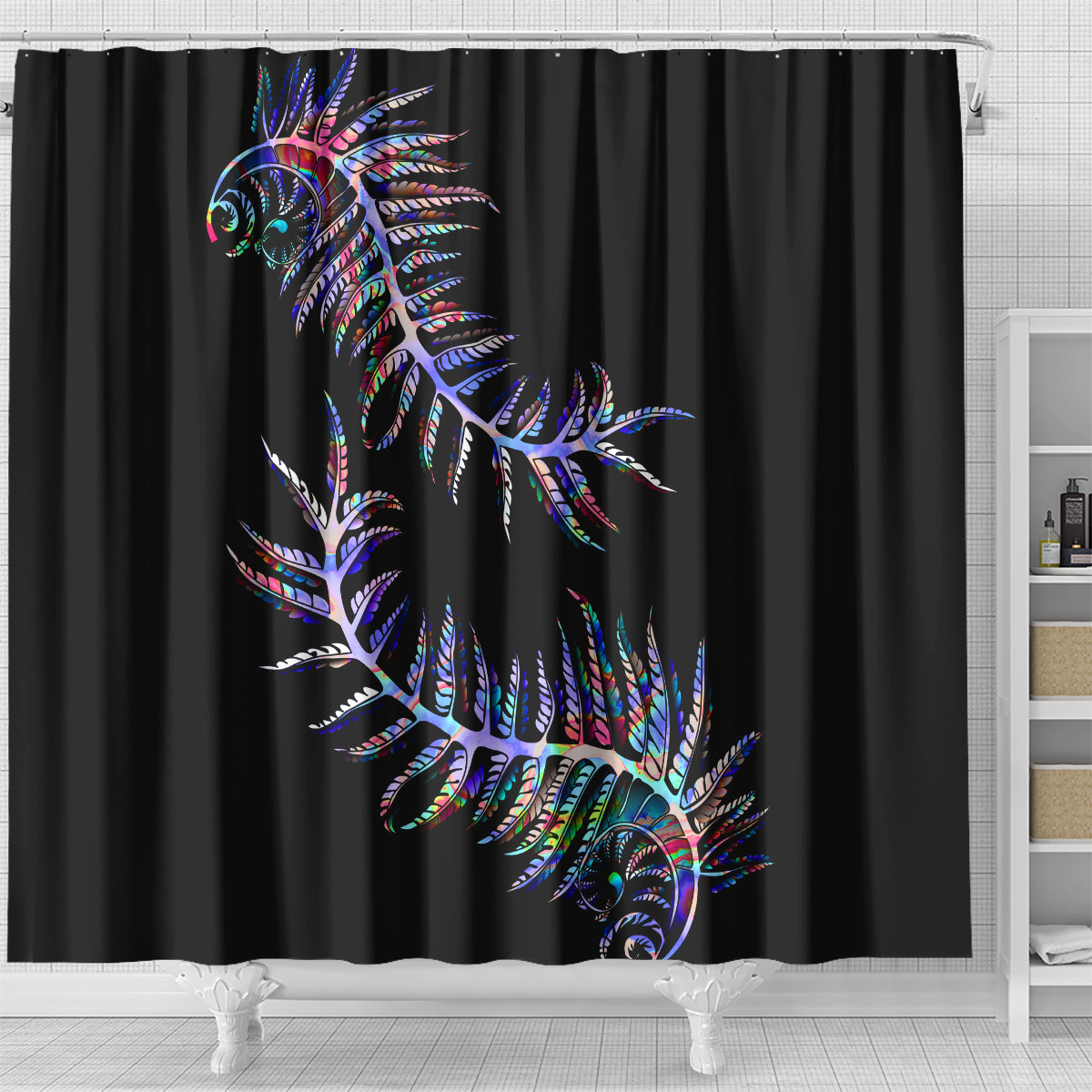 new-zealand-shower-curtain-aotearoa-silver-fern-mixed-papua-shell-purple-vibe