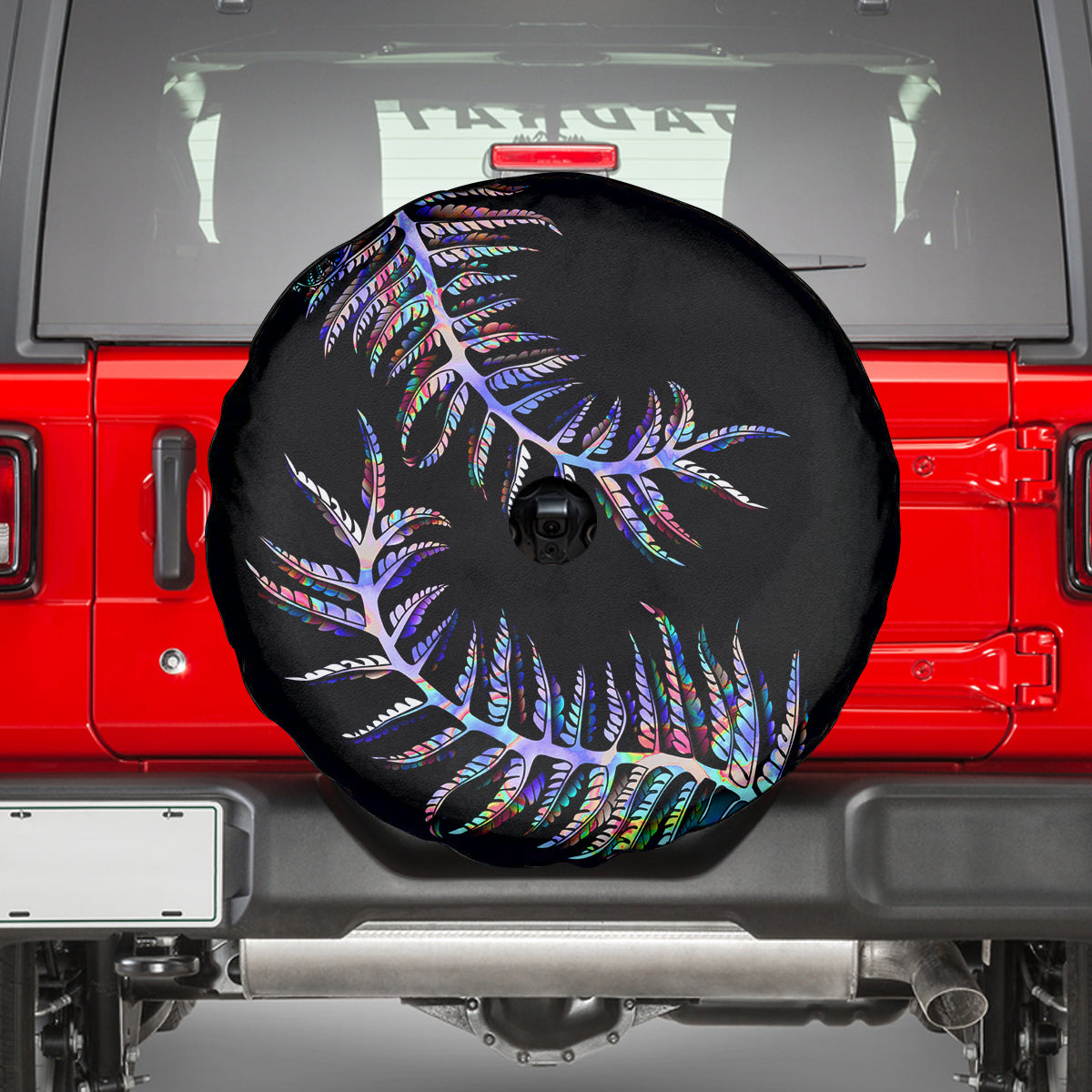 New Zealand Spare Tire Cover Aotearoa Silver Fern Mixed Papua Shell Purple Vibe - Vibe Hoodie Shop