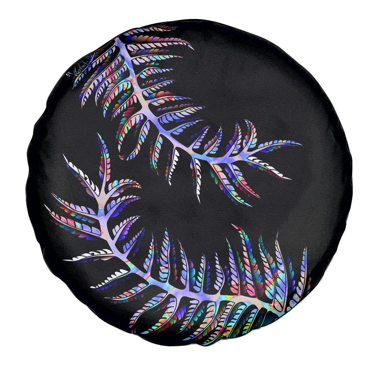 New Zealand Spare Tire Cover Aotearoa Silver Fern Mixed Papua Shell Purple Vibe - Vibe Hoodie Shop