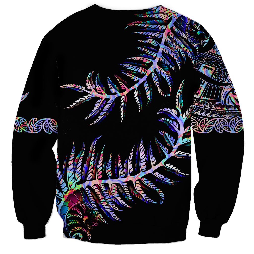 New Zealand Sweatshirt Aotearoa Silver Fern Mixed Papua Shell Purple Vibe - Vibe Hoodie Shop