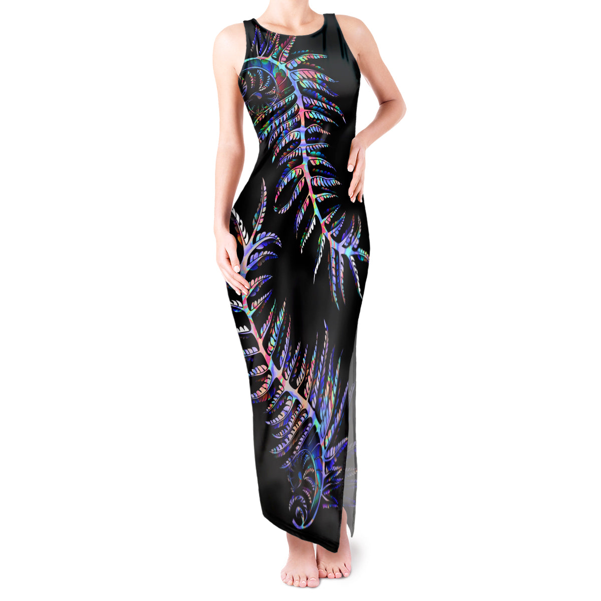 new-zealand-tank-maxi-dress-aotearoa-silver-fern-mixed-papua-shell-purple-vibe