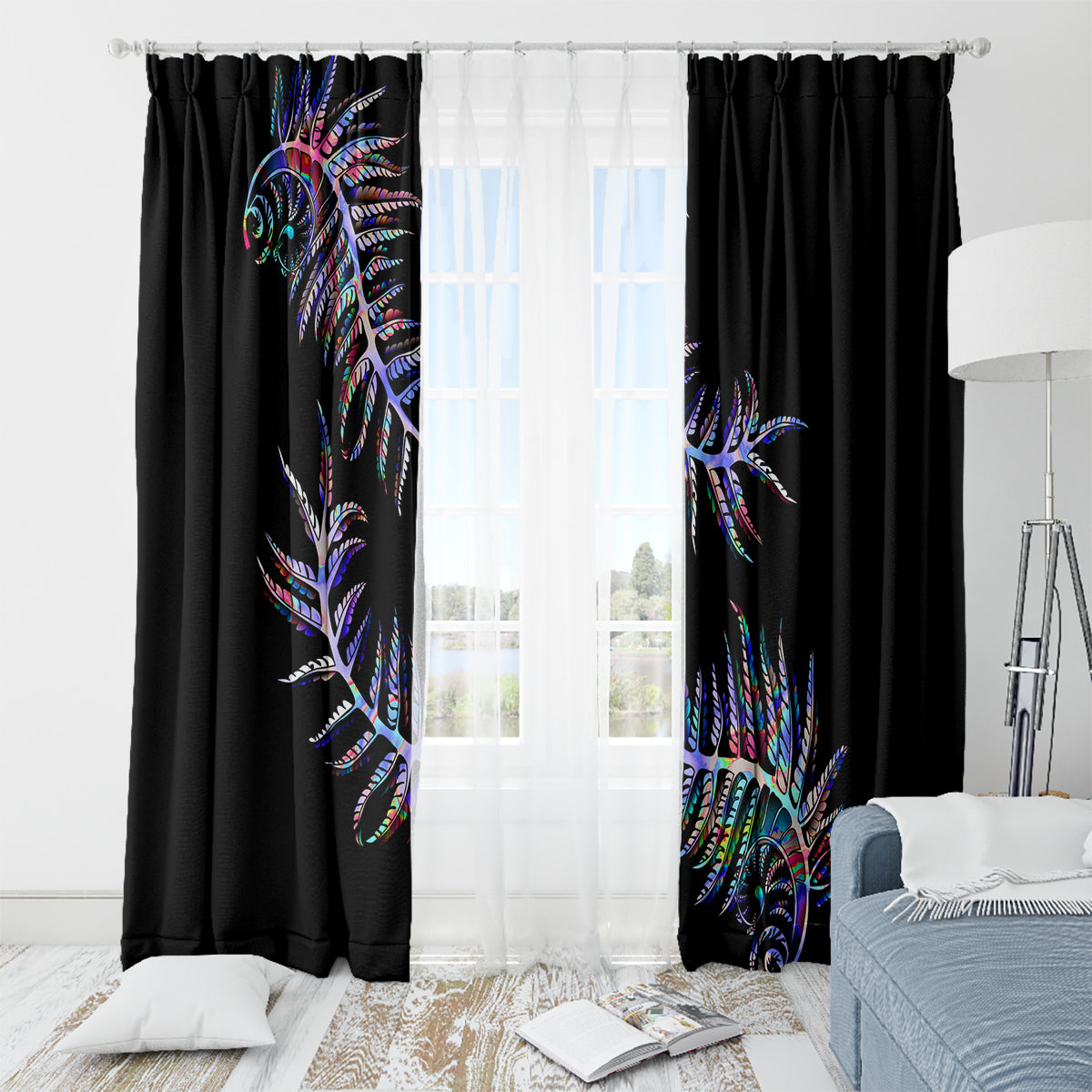 new-zealand-window-curtain-aotearoa-silver-fern-mixed-papua-shell-purple-vibe