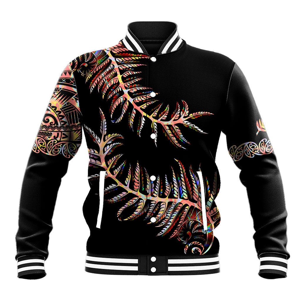 New Zealand Baseball Jacket Aotearoa Silver Fern Mixed Papua Shell Red Vibe - Vibe Hoodie Shop