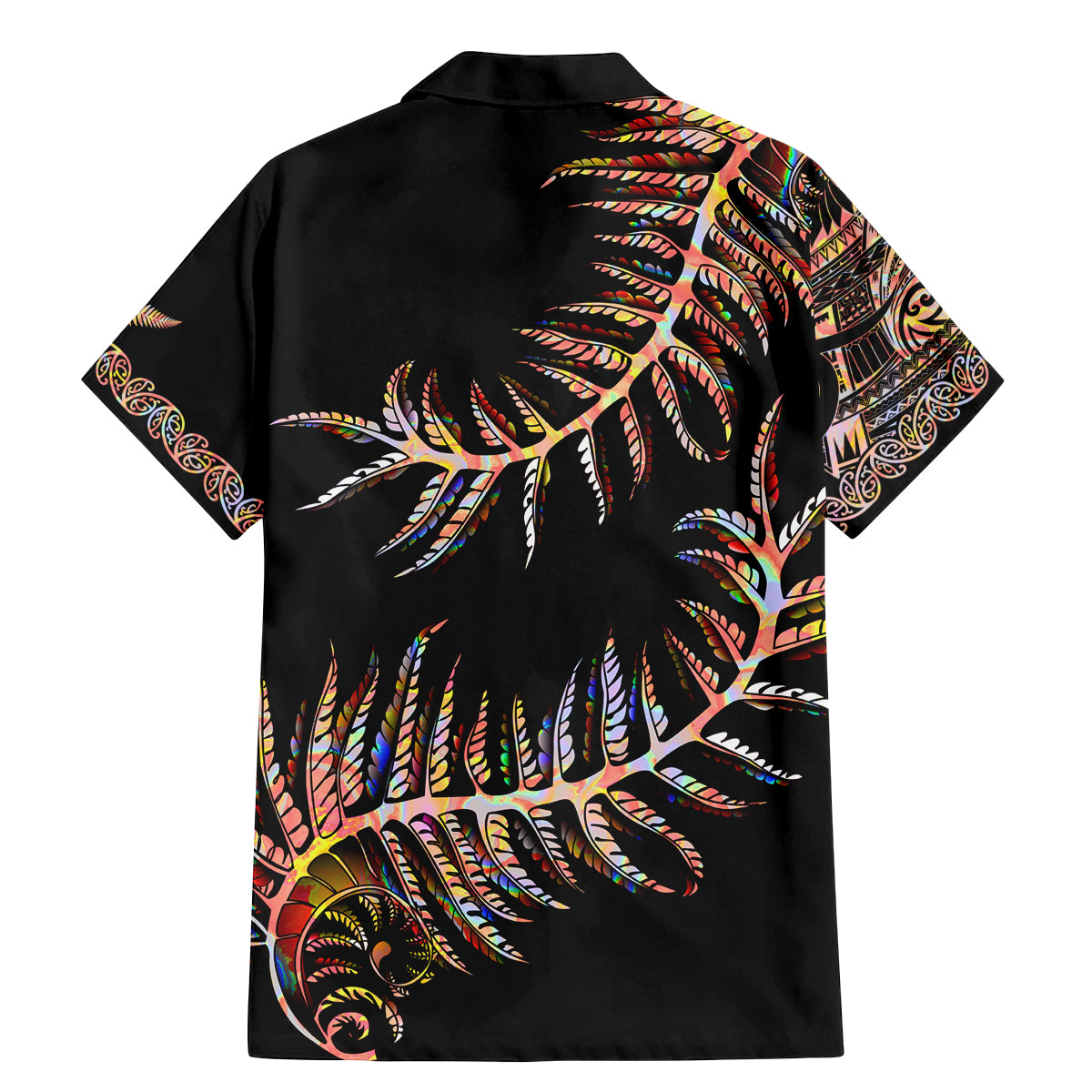 new-zealand-family-matching-mermaid-dress-and-hawaiian-shirt-aotearoa-silver-fern-mixed-papua-shell-red-vibe