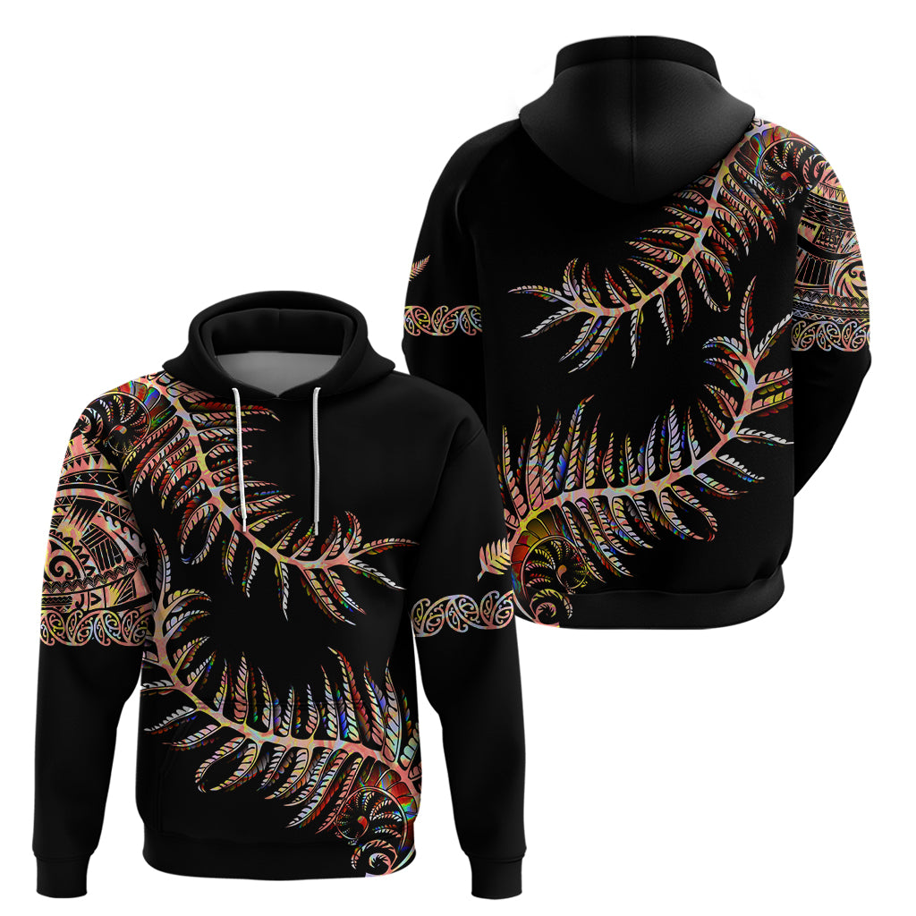 New Zealand Hoodie Aotearoa Silver Fern Mixed Papua Shell Red Vibe LT9 - Vibe Hoodie Shop