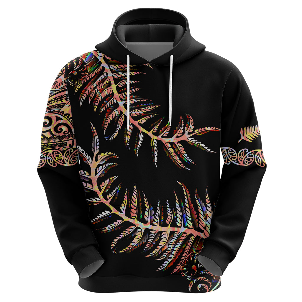 New Zealand Hoodie Aotearoa Silver Fern Mixed Papua Shell Red Vibe LT9 - Vibe Hoodie Shop