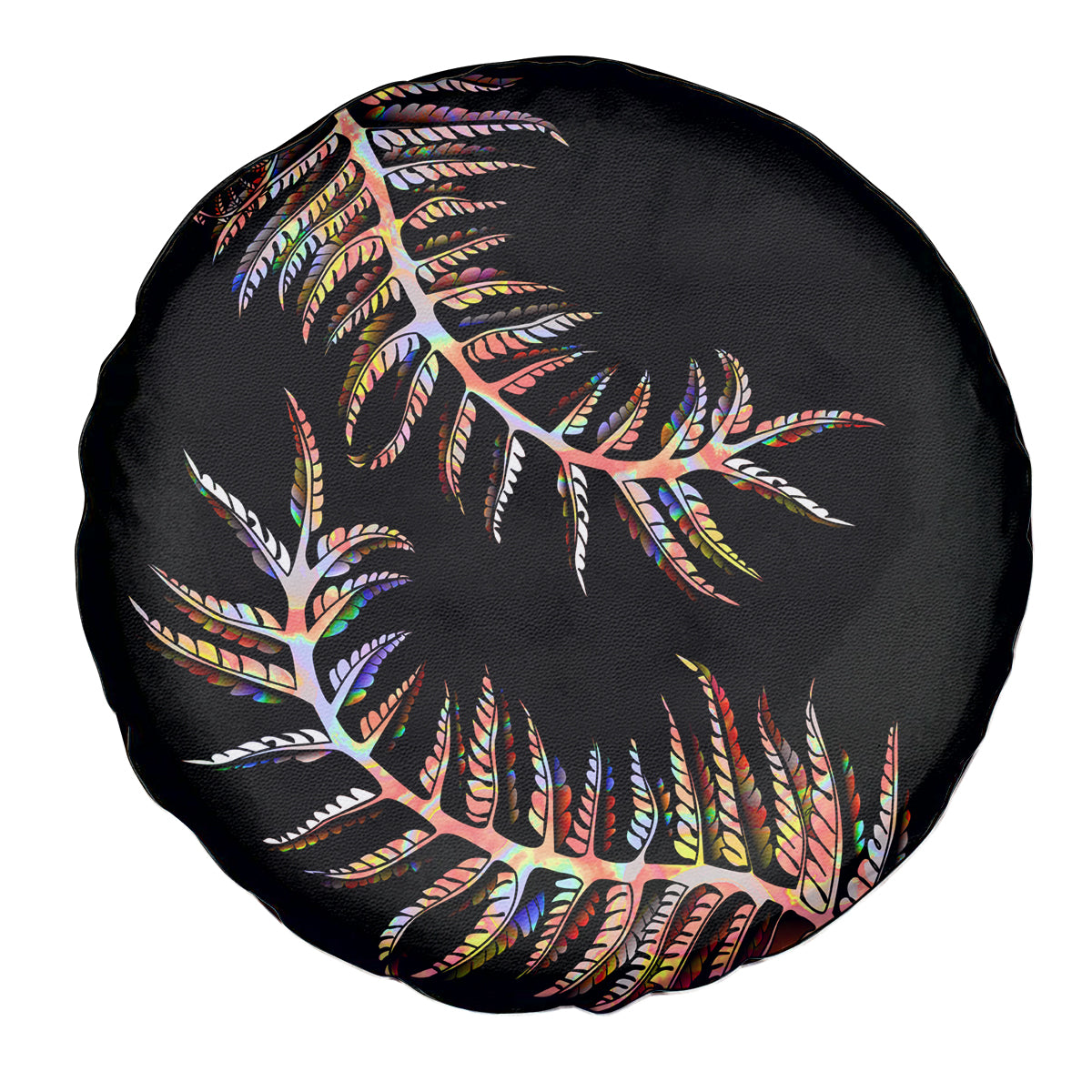 New Zealand Spare Tire Cover Aotearoa Silver Fern Mixed Papua Shell Red Vibe - Vibe Hoodie Shop