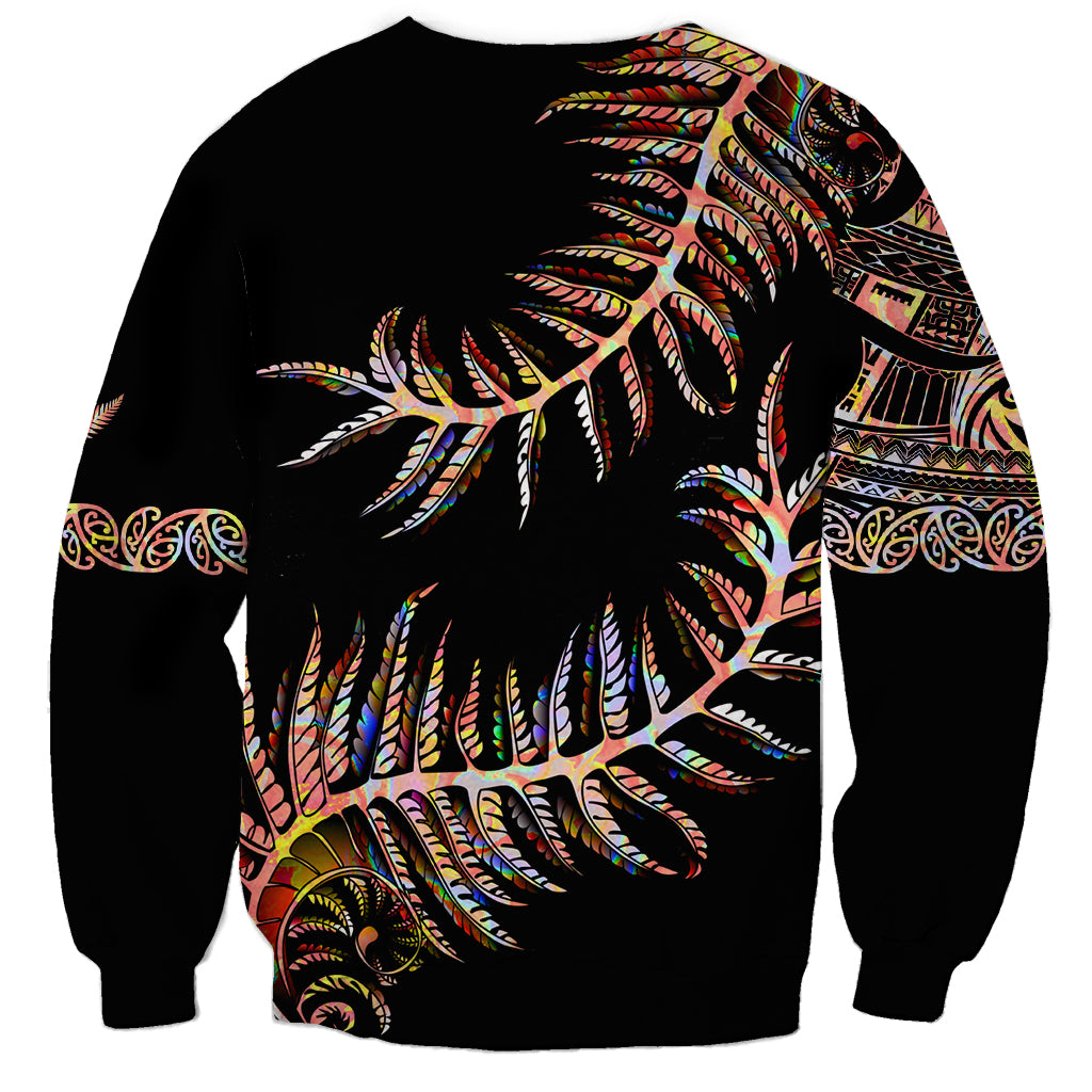 New Zealand Sweatshirt Aotearoa Silver Fern Mixed Papua Shell Red Vibe - Vibe Hoodie Shop