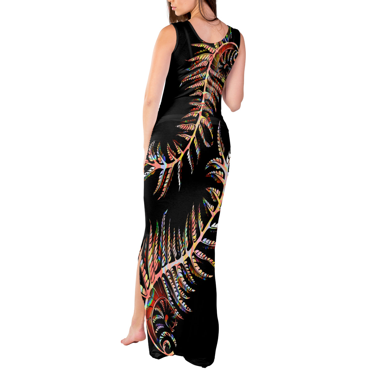 new-zealand-tank-maxi-dress-aotearoa-silver-fern-mixed-papua-shell-red-vibe