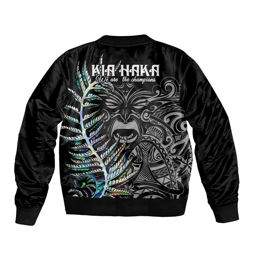 New Zealand Rugby Bomber Jacket NZ Black Fern Champions History With Papua Shell - Vibe Hoodie Shop