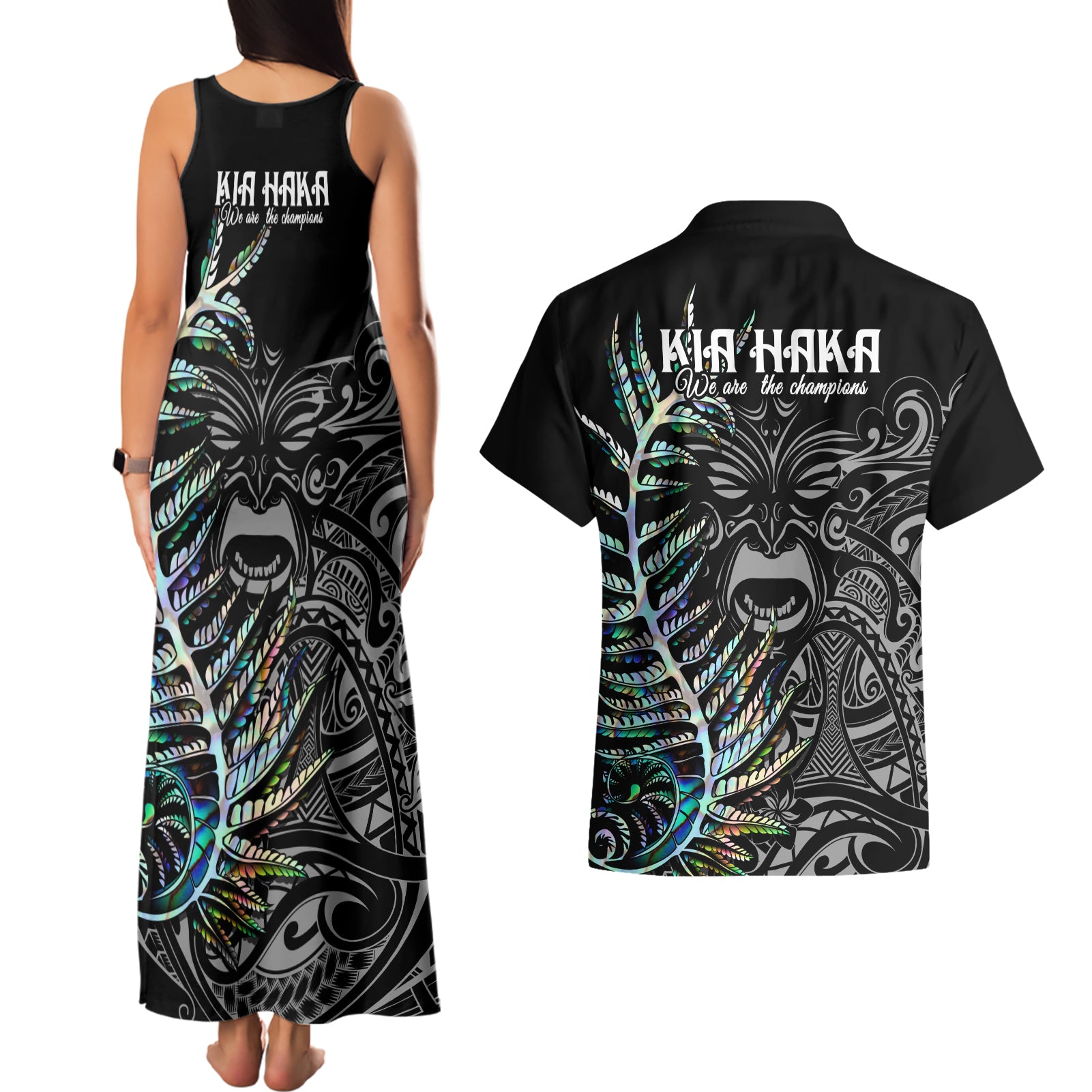 new-zealand-rugby-couples-matching-tank-maxi-dress-and-hawaiian-shirt-nz-black-fern-champions-history-with-papua-shell