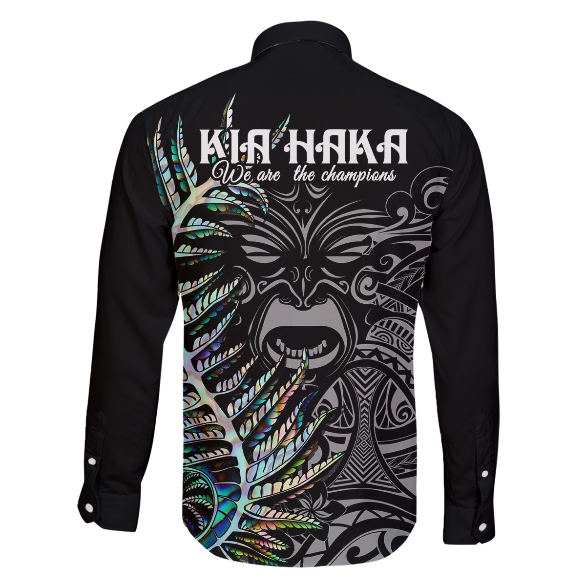 new-zealand-rugby-family-matching-long-sleeve-bodycon-dress-and-hawaiian-shirt-nz-black-fern-champions-history-with-papua-shell