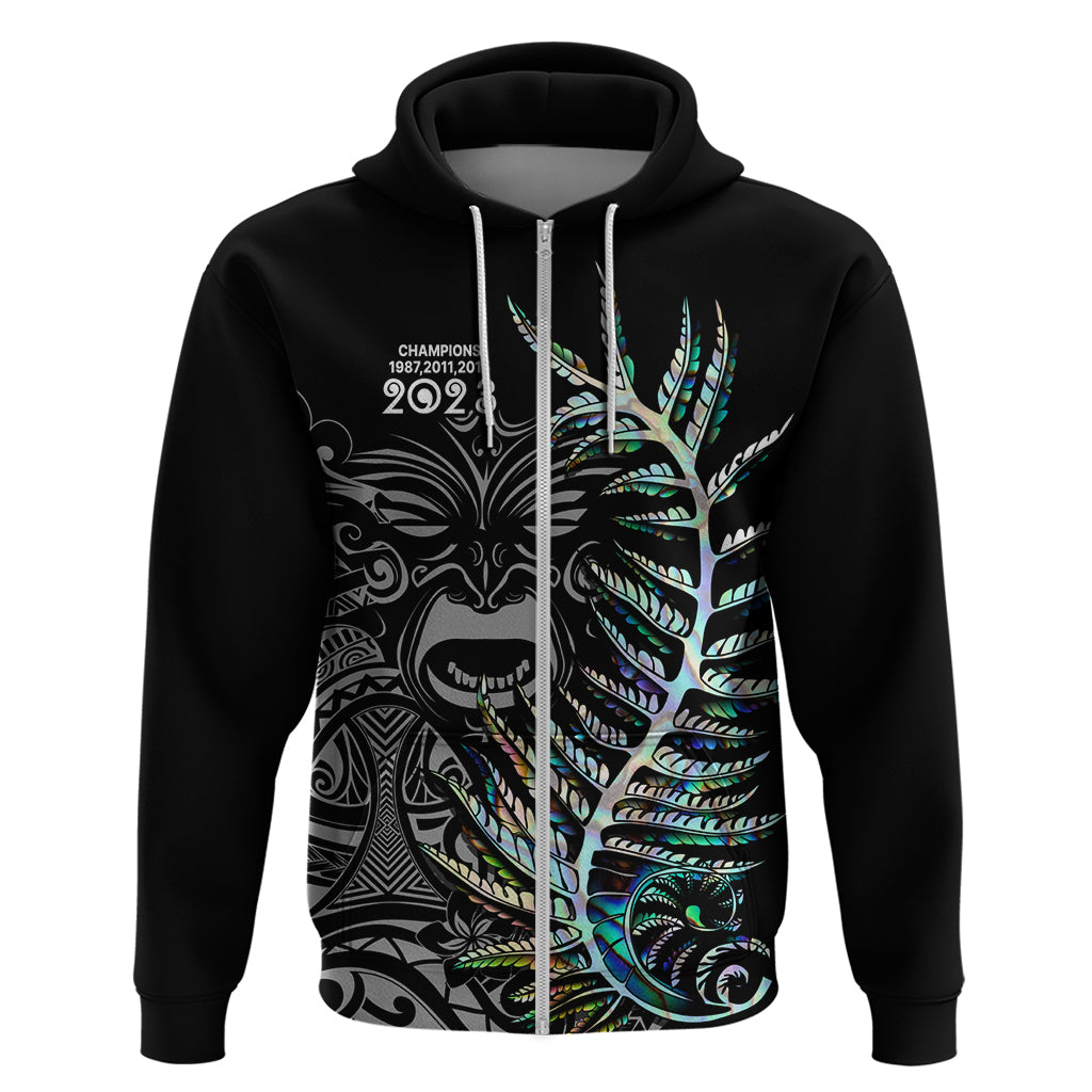 New Zealand Rugby Hoodie NZ Black Fern Champions History With Papua Shell LT9 - Vibe Hoodie Shop
