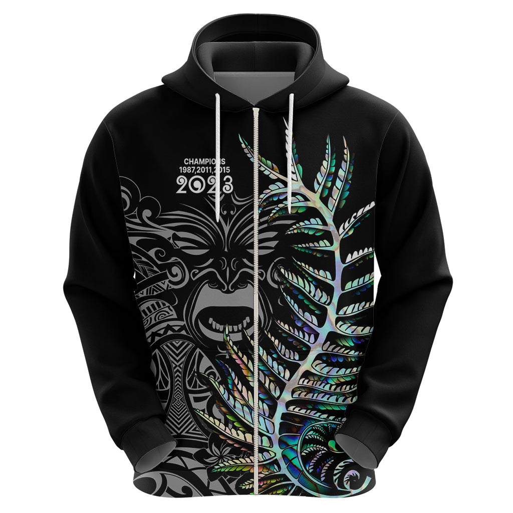 New Zealand Rugby Hoodie NZ Black Fern Champions History With Papua Shell LT9 - Vibe Hoodie Shop