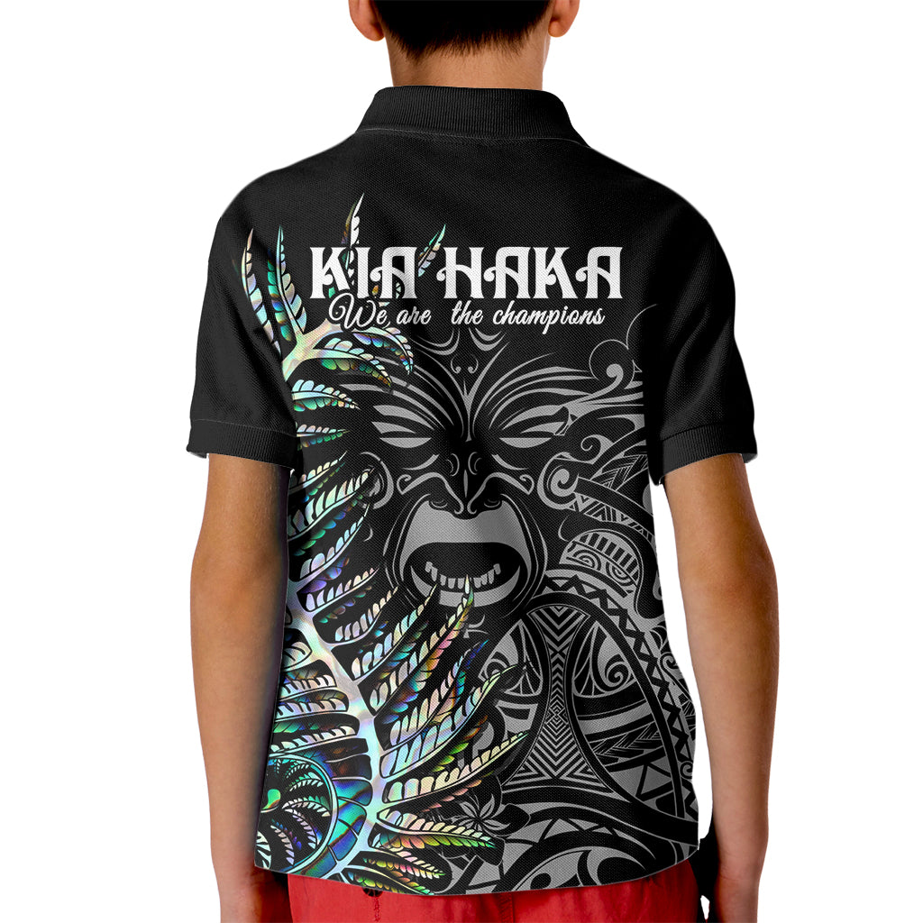 New Zealand Rugby Kid Polo Shirt NZ Black Fern Champions History With Papua Shell - Vibe Hoodie Shop