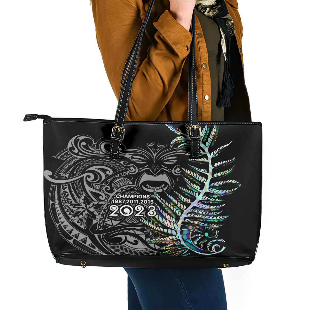 new-zealand-rugby-leather-tote-bag-nz-black-fern-champions-history-with-papua-shell