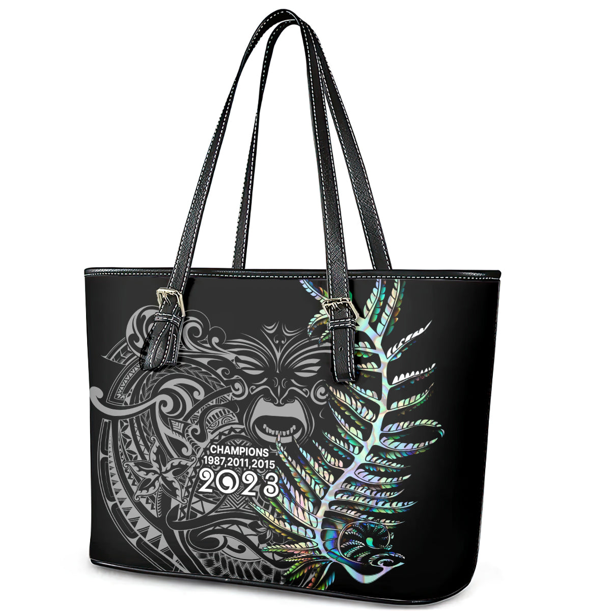 new-zealand-rugby-leather-tote-bag-nz-black-fern-champions-history-with-papua-shell
