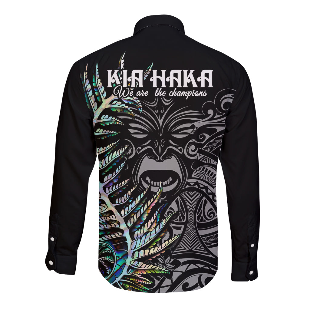 New Zealand Rugby Long Sleeve Button Shirt NZ Black Fern Champions History With Papua Shell - Vibe Hoodie Shop