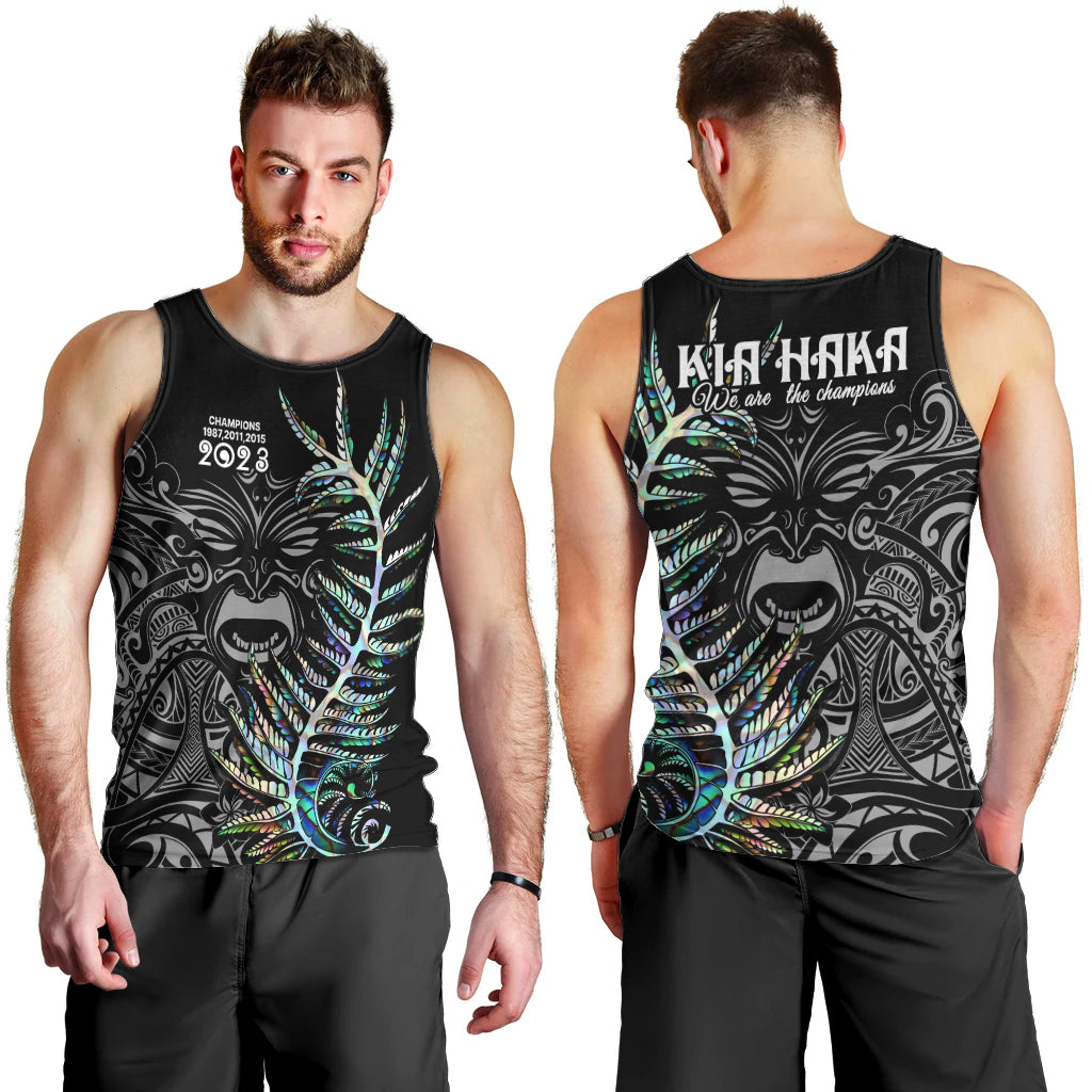 New Zealand Rugby Men Tank Top NZ Black Fern Champions History With Papua Shell - Vibe Hoodie Shop