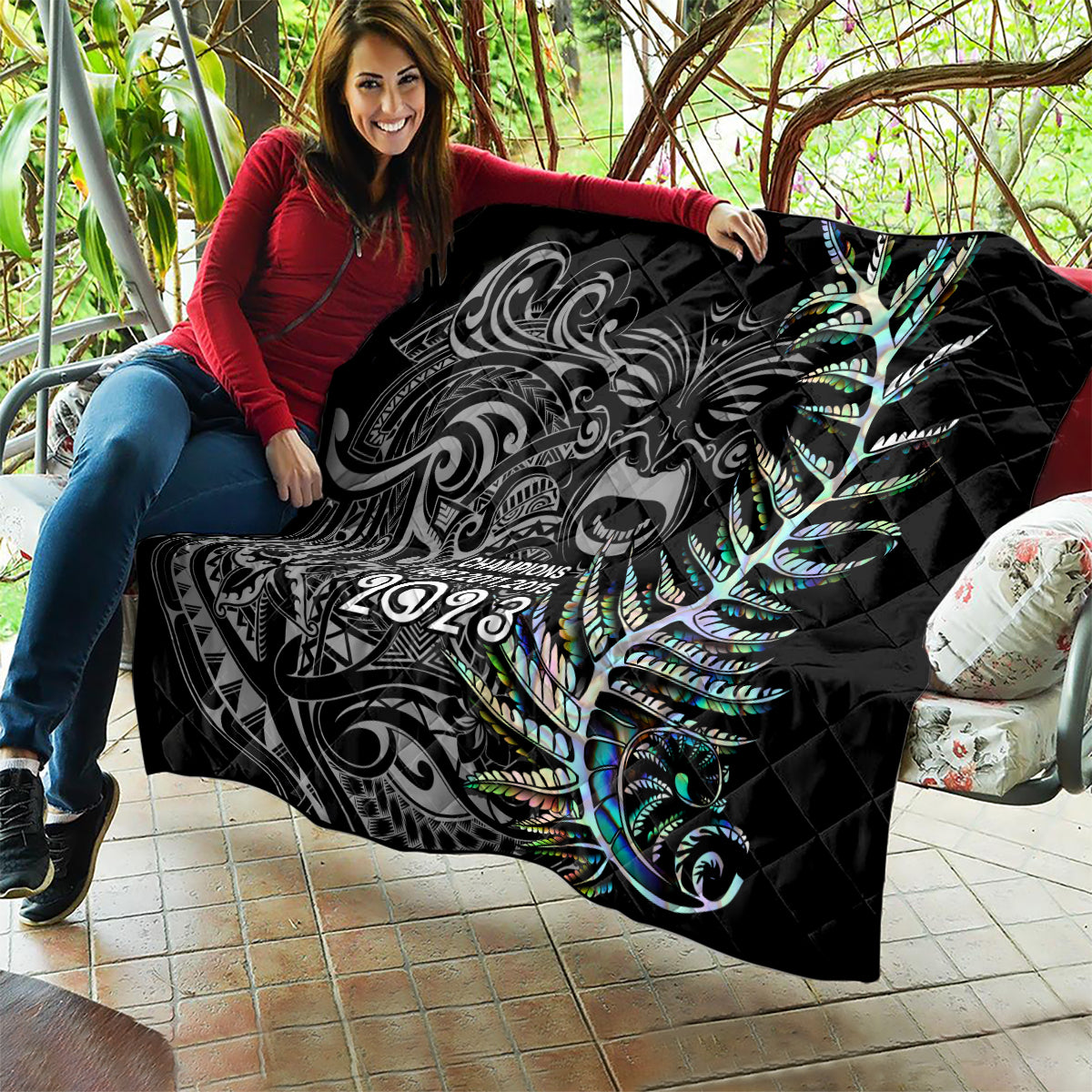 New Zealand Rugby Quilt NZ Black Fern Champions History With Papua Shell - Vibe Hoodie Shop