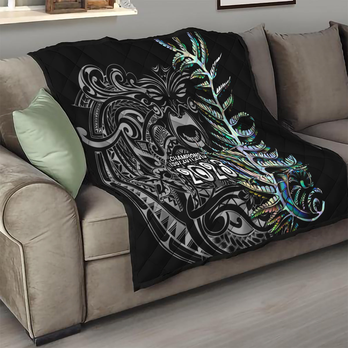 New Zealand Rugby Quilt NZ Black Fern Champions History With Papua Shell - Vibe Hoodie Shop