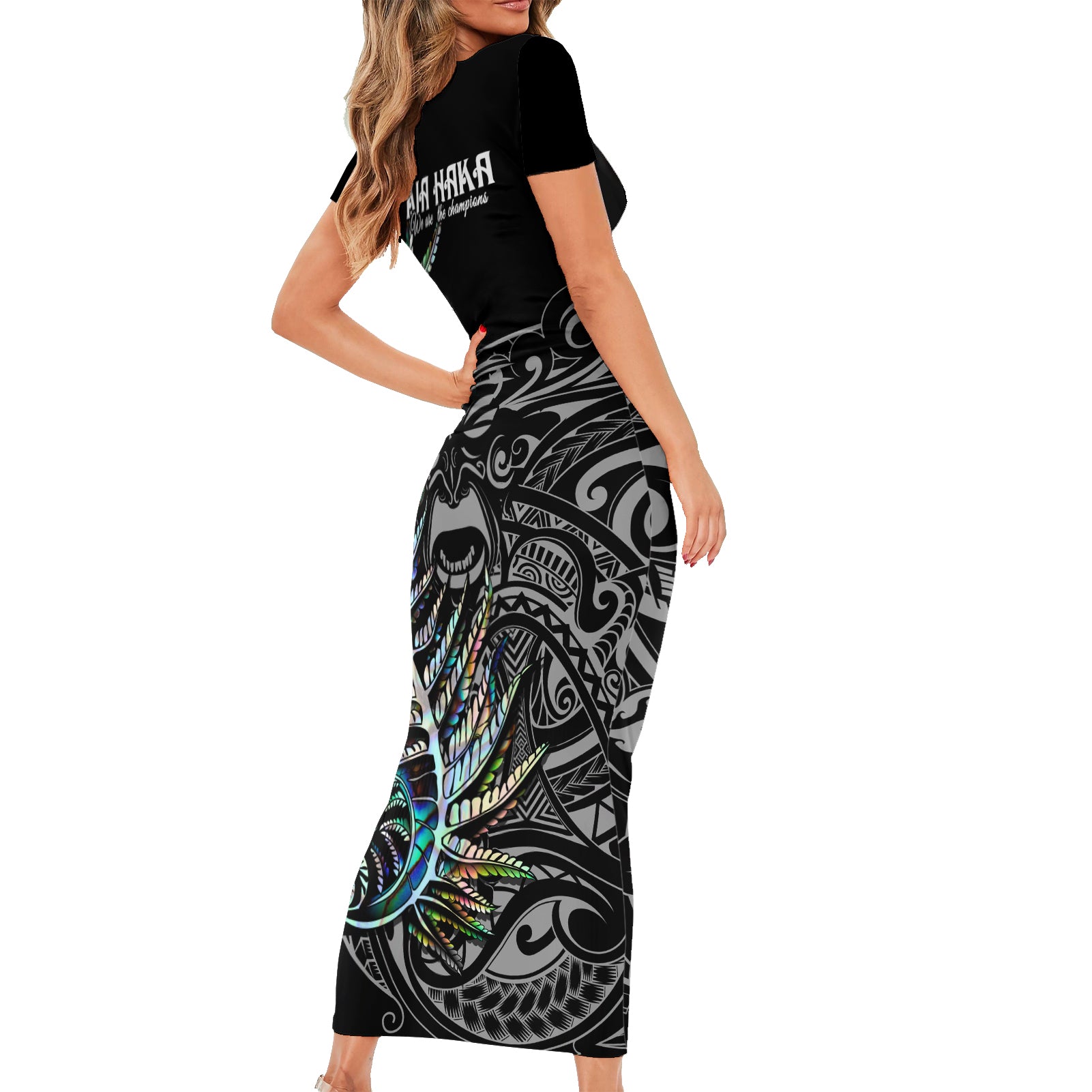 new-zealand-rugby-short-sleeve-bodycon-dress-nz-black-fern-champions-history-with-papua-shell