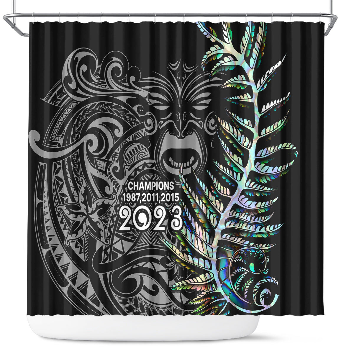 new-zealand-rugby-shower-curtain-nz-black-fern-champions-history-with-papua-shell